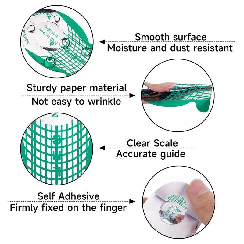 g2plus Nail Forms for Gel Builder, 500PCS Nail Extension Forms, Long Length Reusable Tip Shape Guide Stickers for DIY and Home Use Salon Supplies - Image 3