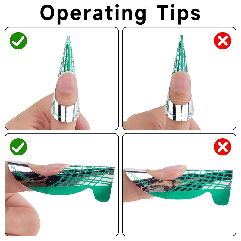 g2plus Nail Forms for Gel Builder, 500PCS Nail Extension Forms, Long Length Reusable Tip Shape Guide Stickers for DIY and Home Use Salon Supplies - Image 5