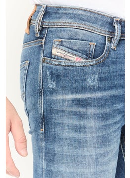 DIESEL Men Sleenker Skinny Fit Rip Stretchable Denim Jeans, Blue  - Image 3