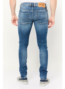 DIESEL Men Sleenker Skinny Fit Rip Stretchable Denim Jeans, Blue  - Image 4