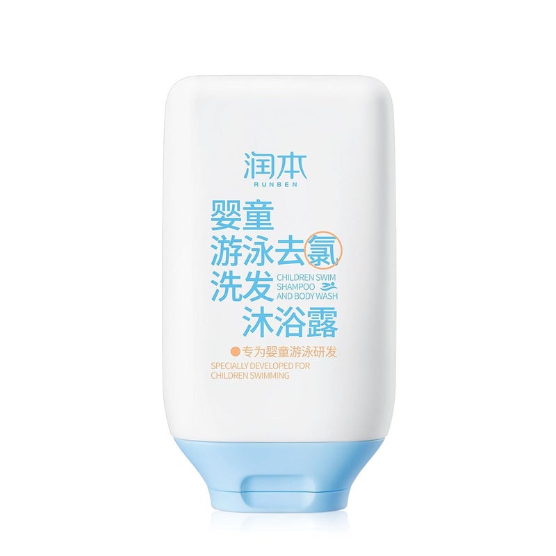 RUNBEN Kids Swim 2in1 Shampoo Body Wash After Swim Care for Baby Chlorine Removal Wash for Swimmers Hydrating Gentle for Sensitive Skin Specially Developed for Children Swimming 335 oz - Image 1