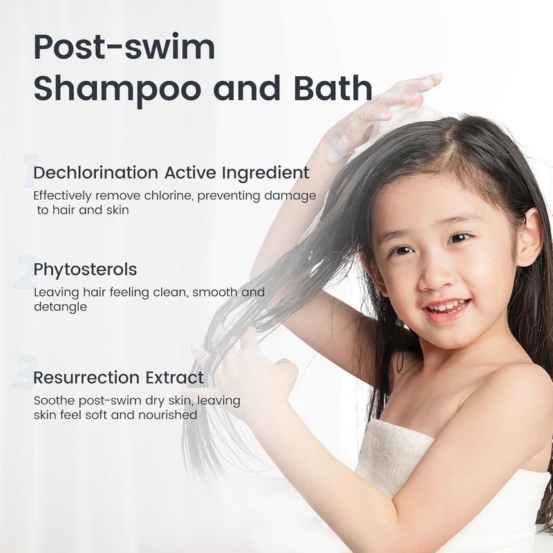 RUNBEN Kids Swim 2in1 Shampoo Body Wash After Swim Care for Baby Chlorine Removal Wash for Swimmers Hydrating Gentle for Sensitive Skin Specially Developed for Children Swimming 335 oz - Image 3