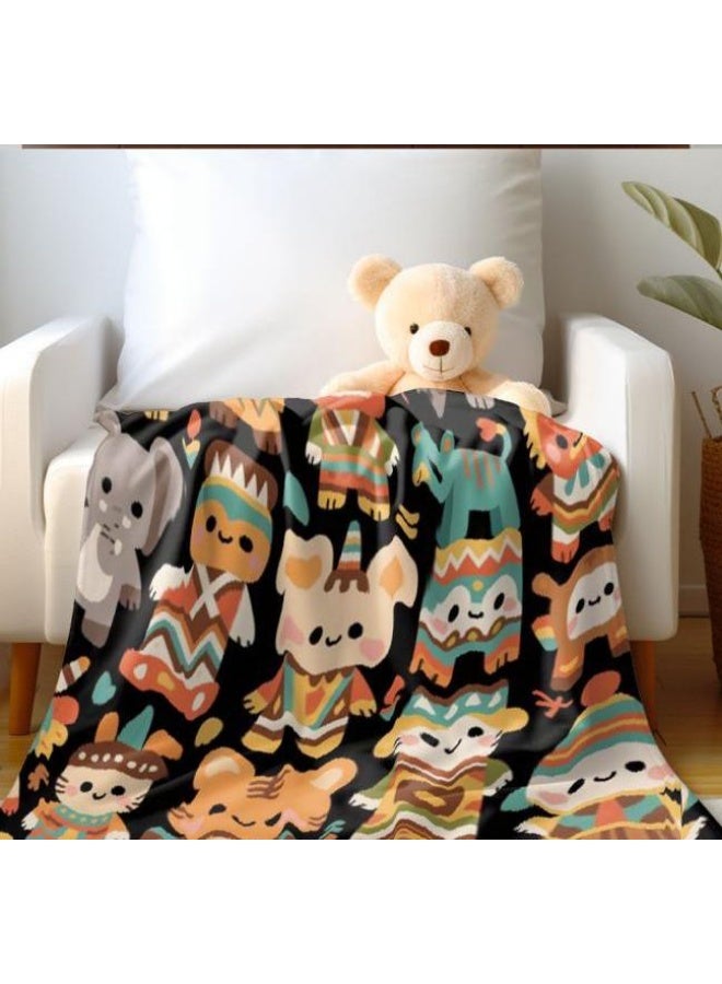 general Children's or student cartoon flannel thin blanket (warm and comfortable, suitable for sleep, games) 100cm*150cm - 994 - Image 4