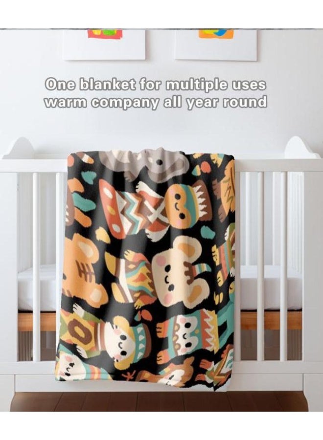 general Children's or student cartoon flannel thin blanket (warm and comfortable, suitable for sleep, games) 100cm*150cm - 994 - Image 1