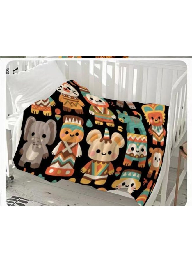general Children's or student cartoon flannel thin blanket (warm and comfortable, suitable for sleep, games) 100cm*150cm - 994 - Image 3