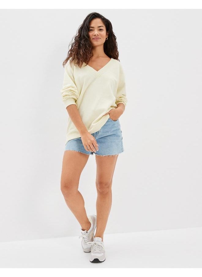 American Eagle AE Oversized V-Neck Sweatshirt  - Image 1