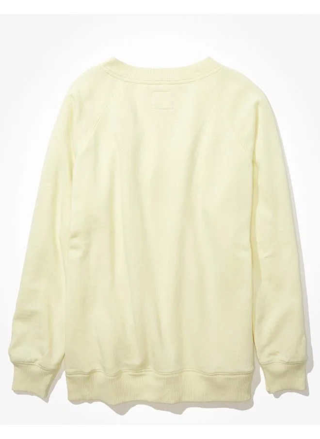 American Eagle AE Oversized V-Neck Sweatshirt