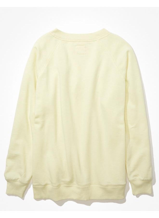 American Eagle AE Oversized V-Neck Sweatshirt  - Image 4