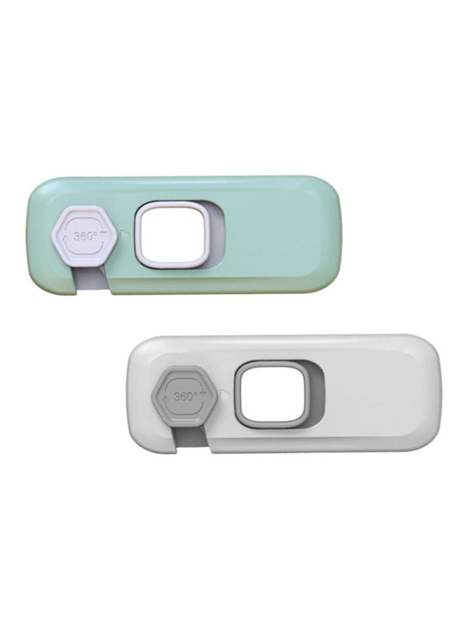 2PCS Childproof Adhesive Safety Lock for Cabinet Fridge Material Easy Installation No Damage for Boy Girl Protection - Image 1