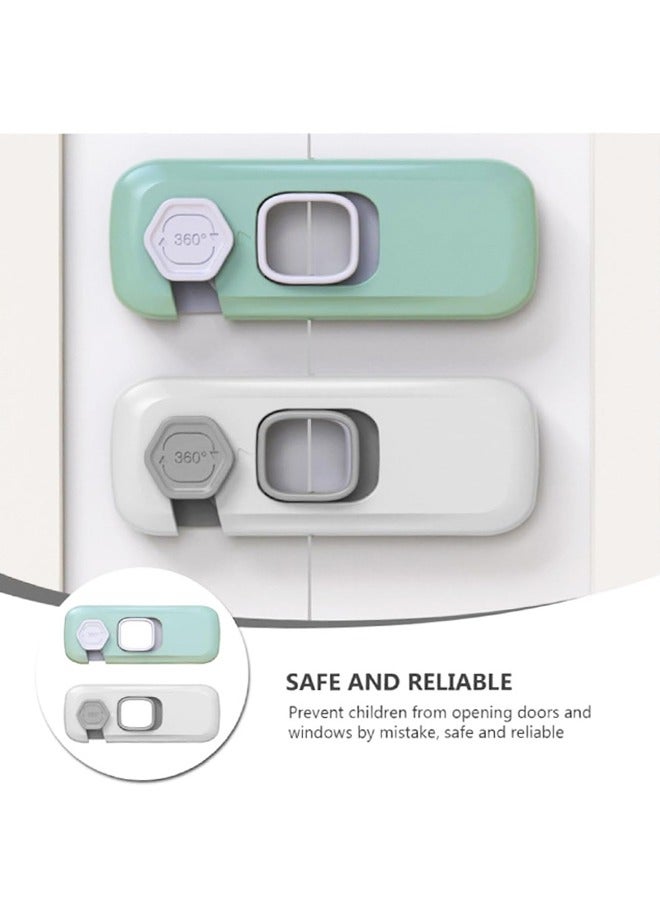 2PCS Childproof Adhesive Safety Lock for Cabinet Fridge Material Easy Installation No Damage for Boy Girl Protection - Image 4