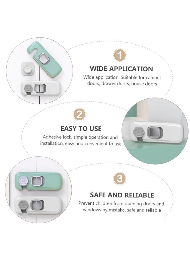 2PCS Childproof Adhesive Safety Lock for Cabinet Fridge Material Easy Installation No Damage for Boy Girl Protection - Image 3