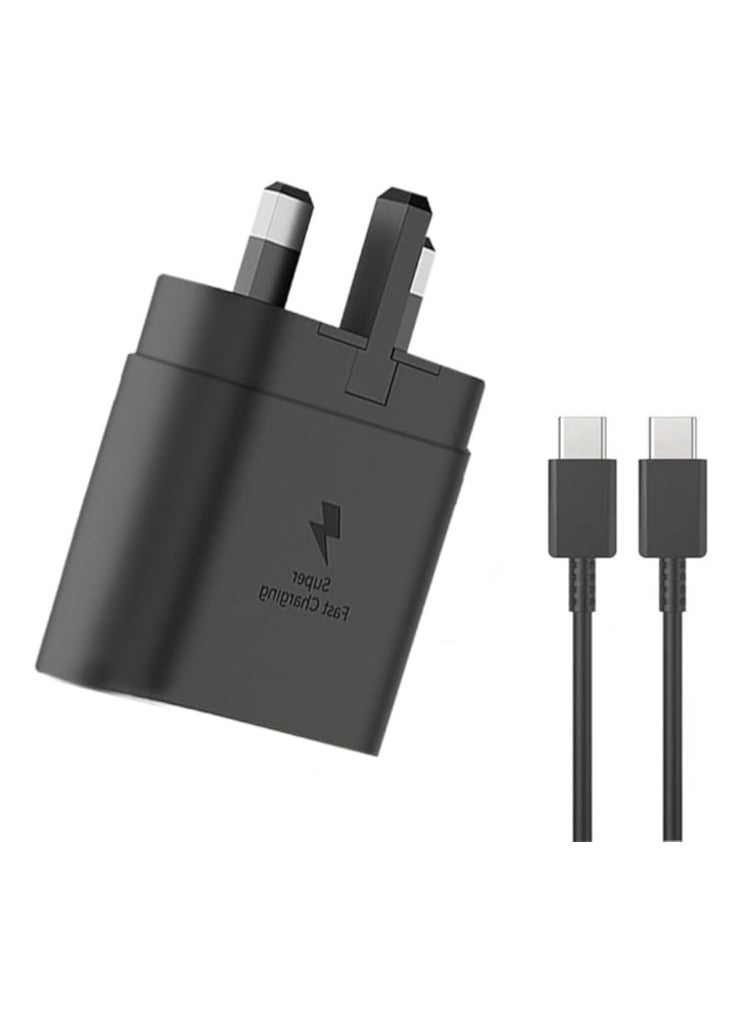 Generic 45W Fast Charger adapter, USB C Fast charger plug and 1.5m Type C charging cable, compatible with Samsung Galaxy Galaxy S25 Ultra, S24 Ultra, S23 Ultra, S22, Z Fold 5, A14, A33, A54 USB C charging cable adapters  - Image 1