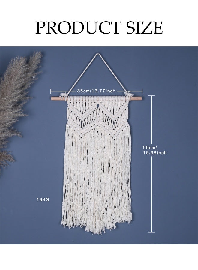 DUNISO سجادة بوهيميا المنسوجة، ديكور حائط، تعليق حائط بتعليق، سجادة من حبل القطن، متينة، مناسبة للشقق، حضانات، زينة حفلات، حضانات، معارض، زفاف - Image 2