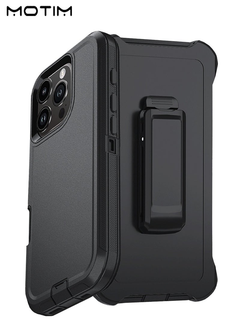 Motim 3 IN 1 iPhone 16 Pro/16 Pro Max Case with 360° Rotate Stand, Sturdy & Versatile Stand, MLT-Grade Full Drop Protection 3-Layer Case, Anti-Scratch iPhone 16 Pro Max Cover - Image 2