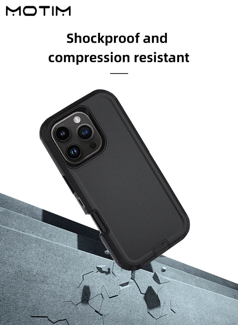 Motim 3 IN 1 iPhone 16 Pro/16 Pro Max Case with 360° Rotate Stand, Sturdy & Versatile Stand, MLT-Grade Full Drop Protection 3-Layer Case, Anti-Scratch iPhone 16 Pro Max Cover - Image 4