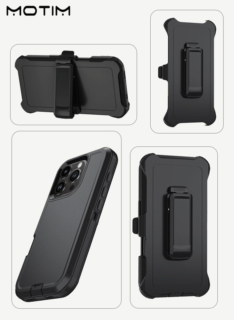 Motim 3 IN 1 iPhone 16 Pro/16 Pro Max Case with 360° Rotate Stand, Sturdy & Versatile Stand, MLT-Grade Full Drop Protection 3-Layer Case, Anti-Scratch iPhone 16 Pro Max Cover - Image 5