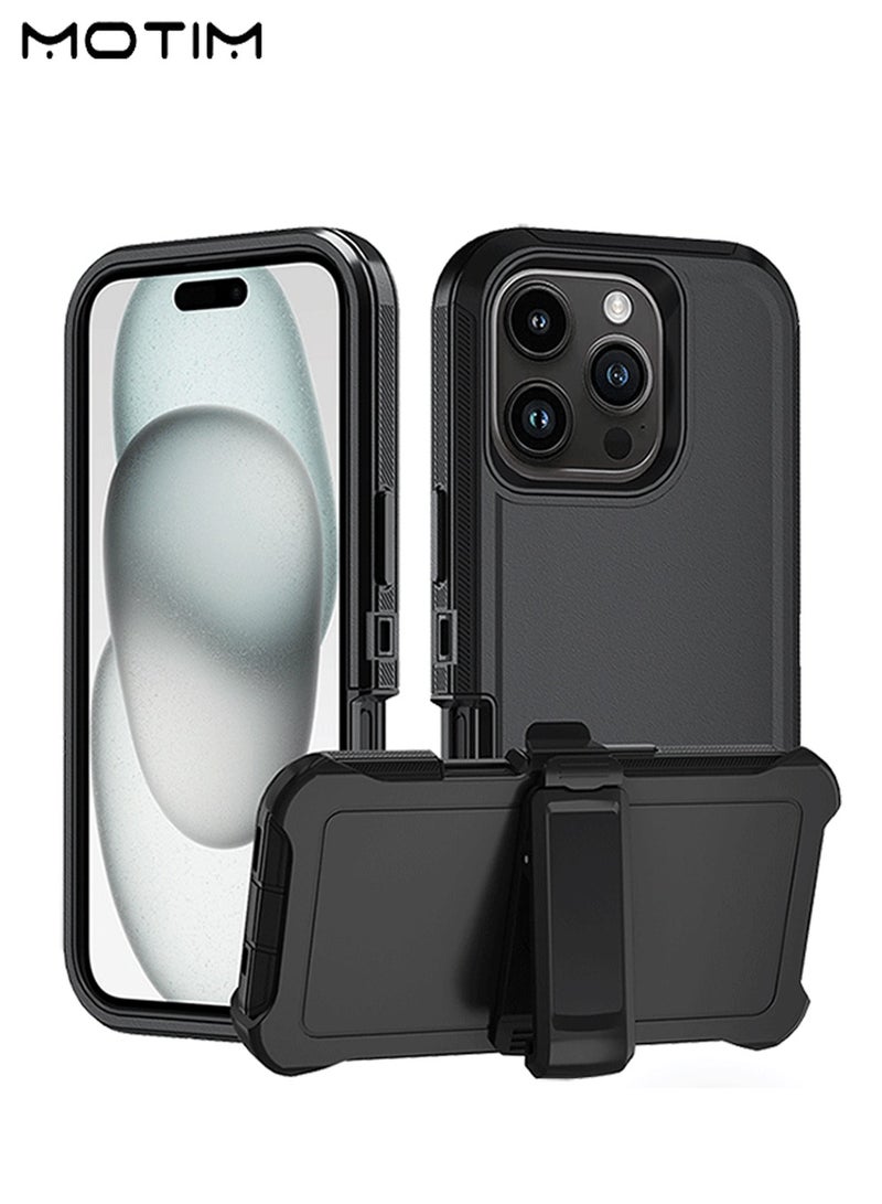 Motim 3 IN 1 iPhone 16 Pro/16 Pro Max Case with 360° Rotate Stand, Sturdy & Versatile Stand, MLT-Grade Full Drop Protection 3-Layer Case, Anti-Scratch iPhone 16 Pro Max Cover - Image 1