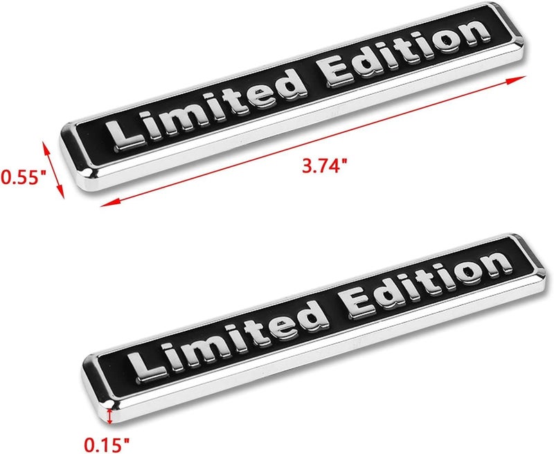 AutoBizarre 3D Raised Large Limited Edition Metal Monogram Emblem Badge Sticker for All Cars & Bikes (Silver Black) - Image 1