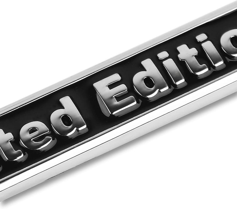 AutoBizarre 3D Raised Large Limited Edition Metal Monogram Emblem Badge Sticker for All Cars & Bikes (Silver Black) - Image 3