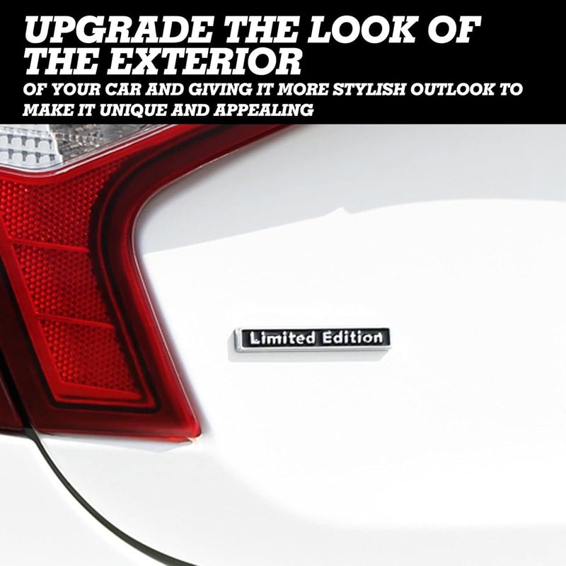 AutoBizarre 3D Raised Large Limited Edition Metal Monogram Emblem Badge Sticker for All Cars & Bikes (Silver Black) - Image 4