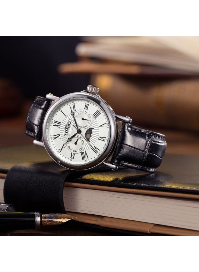 Time100 Men's Watch, Business Sunday Calendar Moonphase Movement, Swiss Quality Watch, Sold By Jd, Top Ten Domestic Watch Brands - Image 2