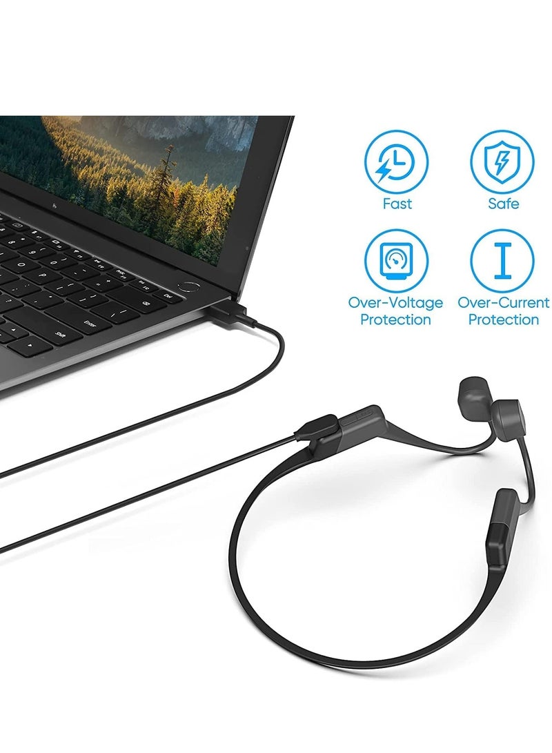 KASTWAVE 2 Pack Magnetic Charging Cable Replacement for AfterShokz Aeropex AS800/ OpenComm ASC100SG and Shokz OpenRun Pro, Bone Conduction Wireless Headset Quick Charge Cable Charger Accessory (100 cm) - Image 3