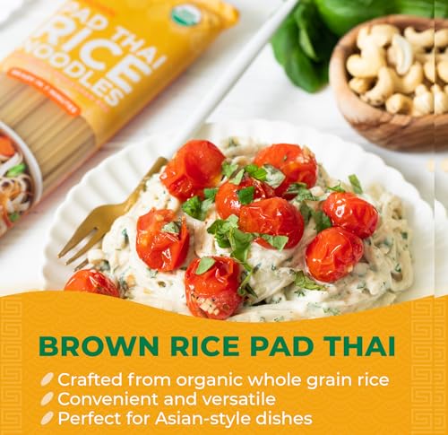 Lotus Foods Organic Brown Rice Pad Thai Noodles - Asian Style Noodles for Stir Fry, Gluten Free, Vegan, Whole Grain, Non GMO, Serve Hot or Cold - 8 Oz (Pack of 1) - Image 2