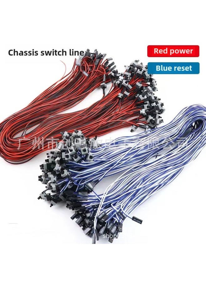 Generic Chassis Switch Line POWER SW Computer POWER Button 50CM Long Assembly Host Universal Restart RESET-Color:3M  - Image 1