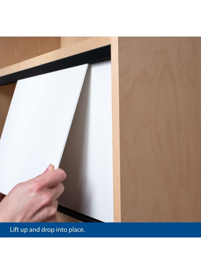4 Ft. Long White Plastic Sliding Door Track Set For 1/4 Inch Thick Panels Pack Of 1 By Outwater Plastics - Image 5
