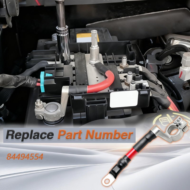 Positive Battery Cable Compatible with Chevy Silverado 1500 2500HD 3500HD Suburban Tahoe/GMC Sierra 1500 2500HD 3500HD Yukon XL/Cadillac Escalade ESV 2015-2020 Replacement #: 84494554 - Image 3