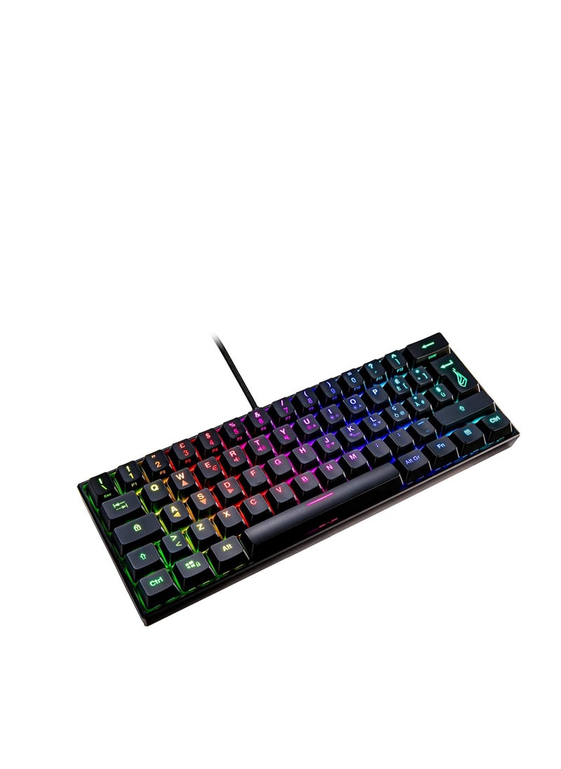 SureFire Kingpin M1 60% Mechanical Gaming Keyboard Italian, Gaming Keyboard Small & Mobile, RGB Keyboard with Lighting, 100% Anti-Ghosting Keys, Italian Layout QWERTY