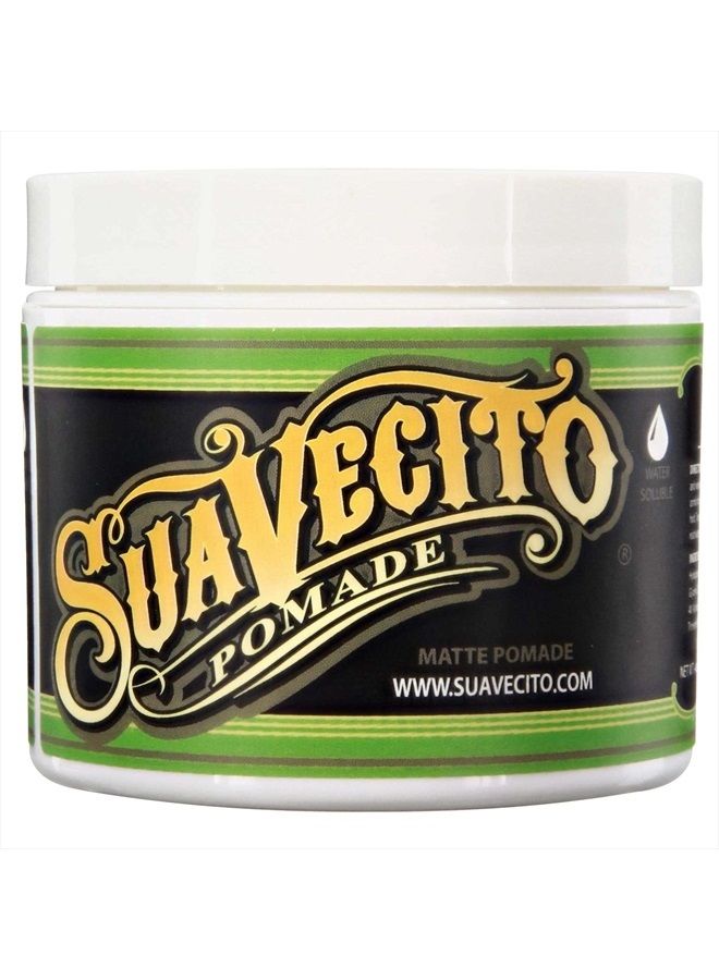 SUAVECITO Pomade Matte (Shine-Free) Formula 4 oz, 3 Pack - Medium Hold Hair Pomade For Men - Low Shine Matte Hair Paste For Natural Texture Hairstyles - Image 2