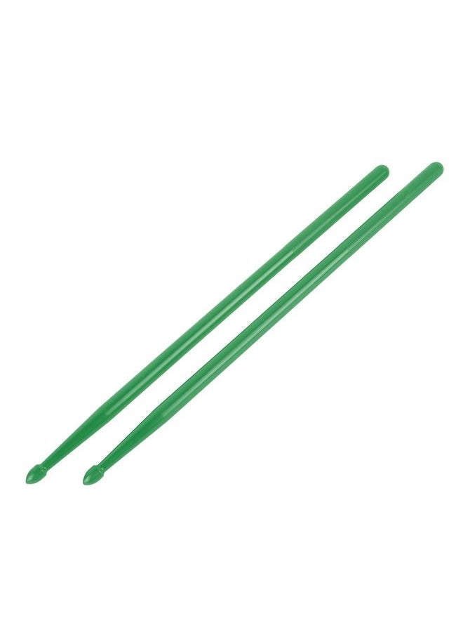 2PCS Nylon Drumsticks Exercise Drum Stick Replacement Portable Drum Rods for Percussion Instrument Green
