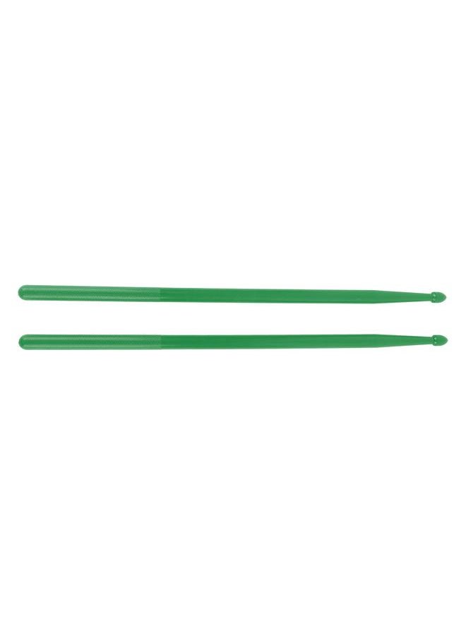 2PCS Nylon Drumsticks Exercise Drum Stick Replacement Portable Drum Rods for Percussion Instrument Green