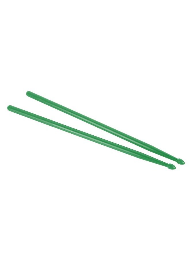2PCS Nylon Drumsticks Exercise Drum Stick Replacement Portable Drum Rods for Percussion Instrument Green