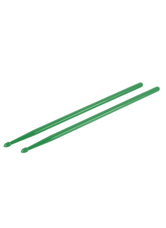2PCS Nylon Drumsticks Exercise Drum Stick Replacement Portable Drum Rods for Percussion Instrument Green