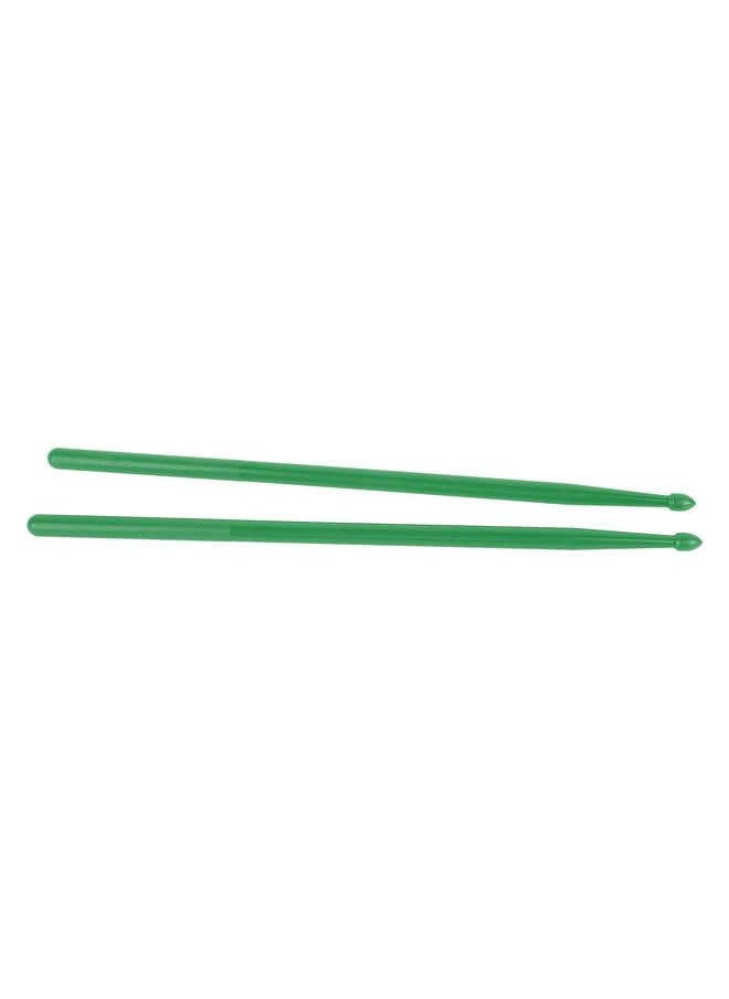 2PCS Nylon Drumsticks Exercise Drum Stick Replacement Portable Drum Rods for Percussion Instrument Green