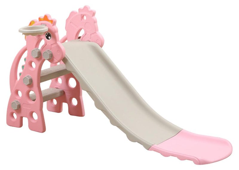 ما بيبي زلاجة أطفال قابلة للطي ومتعددة الوظائف، زلاجة ترفيهية مستقلة للأطفال، زلاجة تسلق في الملعب مع حامل كرة سلة، سهلة التركيب، مناسبة للأطفال في الأماكن المغلقة والمفتوحة - Image 1