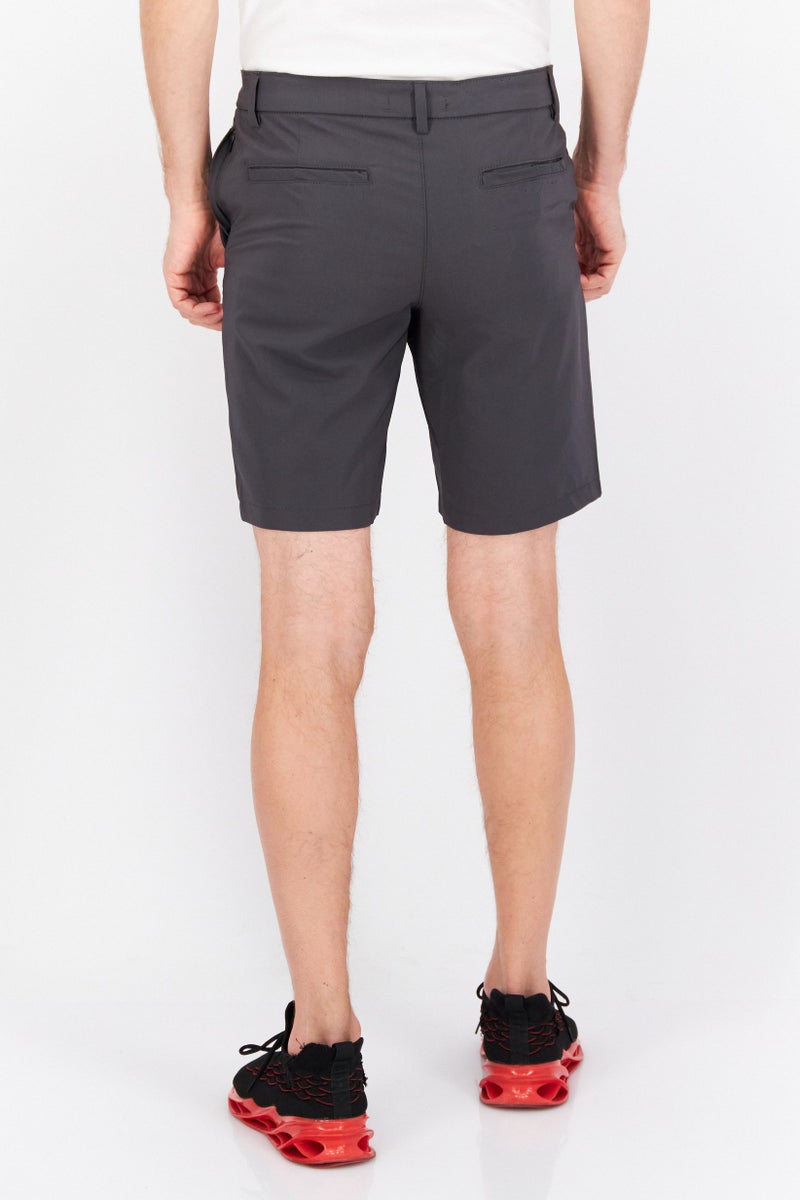 Tahari Men Slim Fit Plain Training Shorts, Grey - Image 2