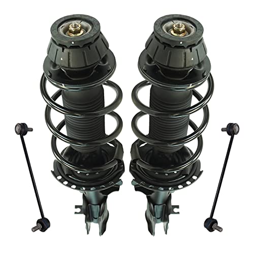 TRQ Front Suspension Kit Complete Strut & Coil Spring Assembly Sway Bar Stabilizer Link Compatible with 2012-2017 Hyundai Accent Kia Rio - Image 1