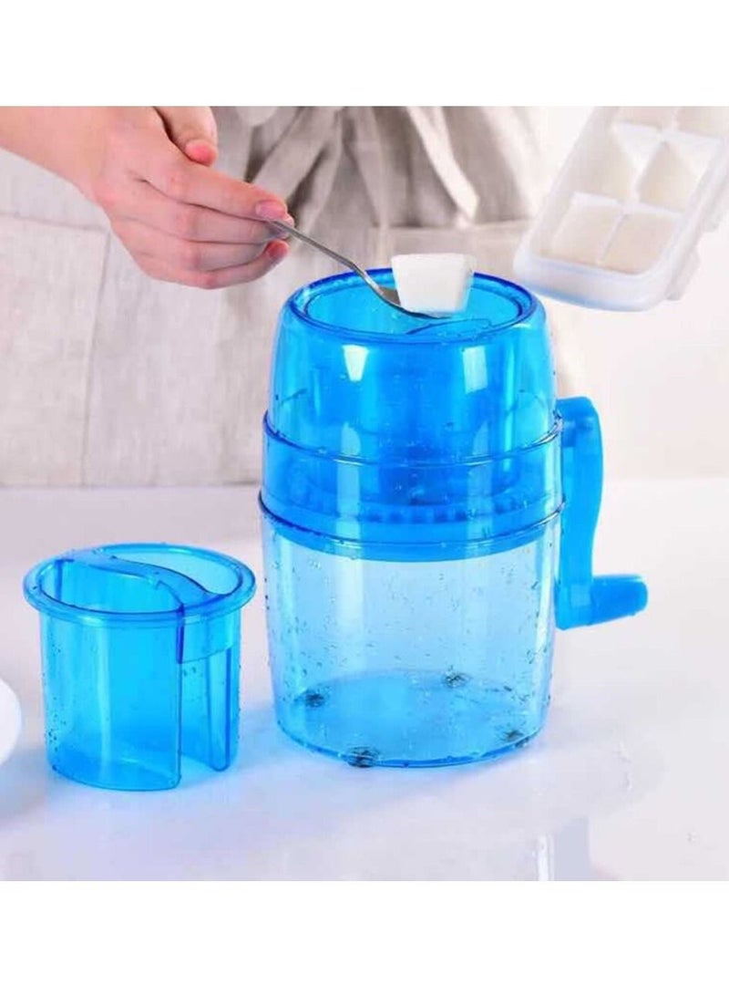 Home Ice Crusher 1L Portable Hand Crank Manual Ice Crusher Shaver Kids Shredding Snow Cone Maker Machine Kitchen a few minutes  - Image 4