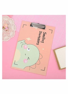 Y&D 4 Pcs A4 Office Clipboard Cartoon File Clip Hardboard Paper Holder Memo Folders Board Document for School (Blue Pink Green Orange)  - Image 5