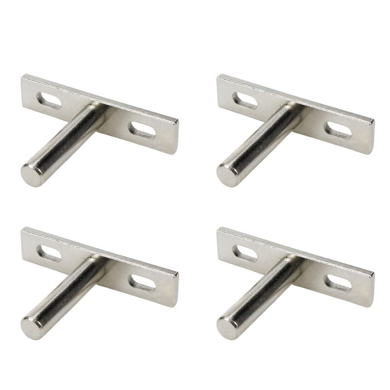 Antrader 4 Piece Floating Shelf Brackets 2 Concealed Hidden Shelf Supports Decorative Shelf Package Includes Screws and Wall Plugs Silver