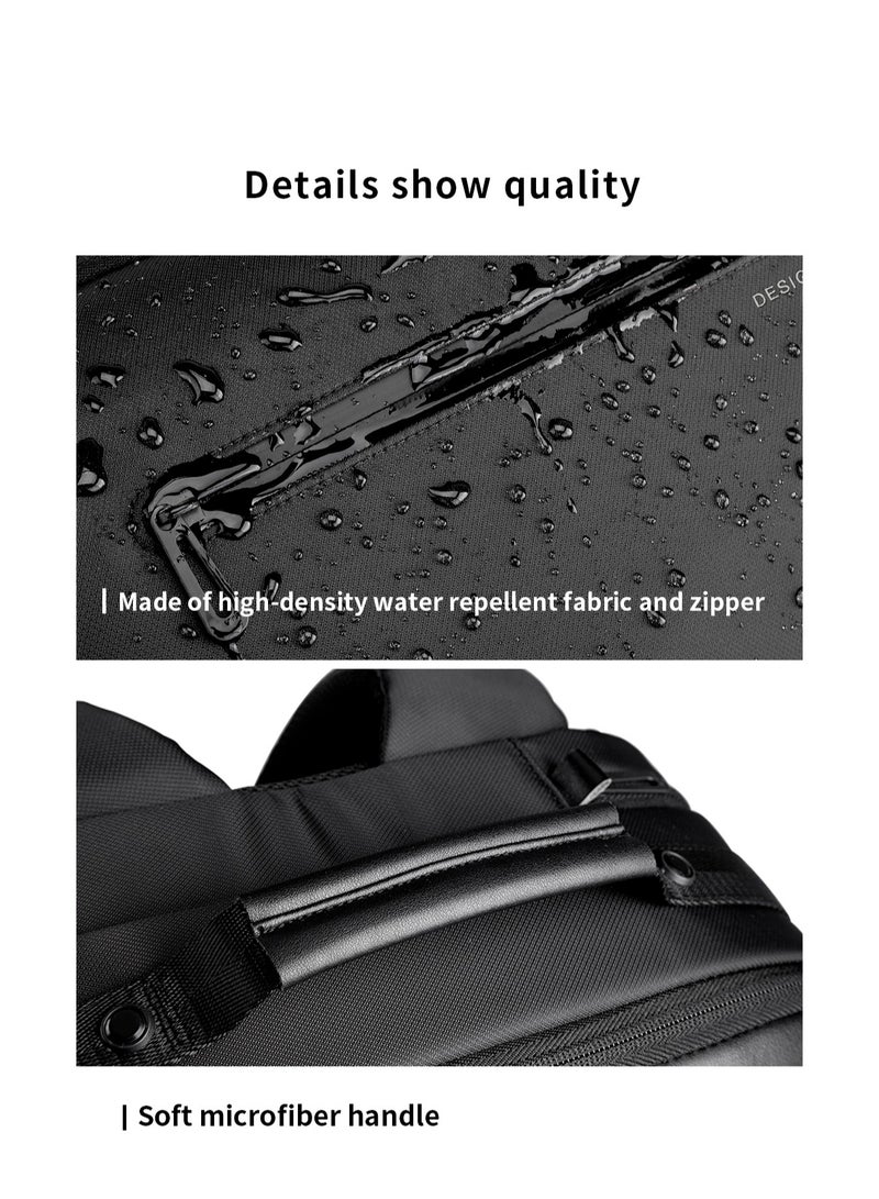 كينغسونز حقيبة ظهر كينجسون متعددة الوظائف KS3223W أسود ، 15.6 بوصة مقاومة للماء ، مقاومة للصدمات ، تصميم مريح - Image 4