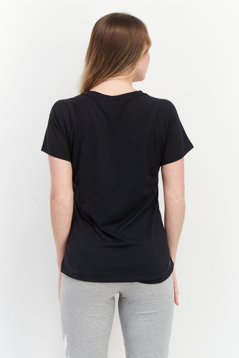 New Balance Women Athletic Fit Short Sleeve Running Tops, Black  - Image 2