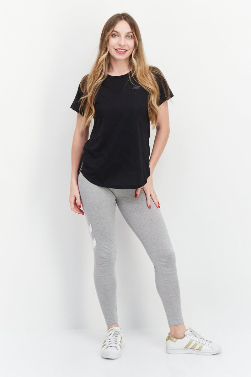 New Balance Women Athletic Fit Short Sleeve Running Tops, Black  - Image 3