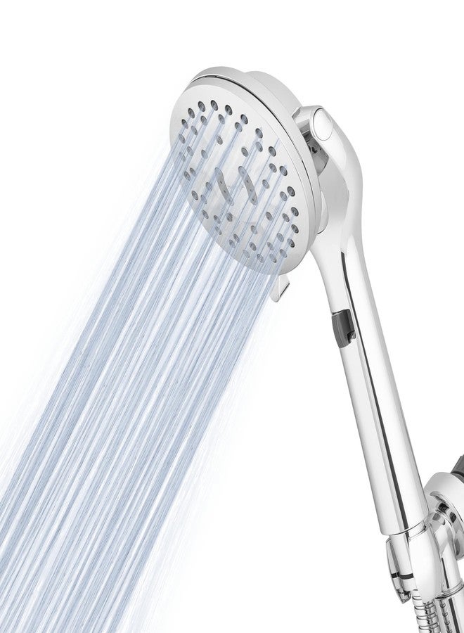Waterpik ShowerCare Pivoting Hand Held Shower Head, Chrome - Five Modes Including PowerPulse Therapeutic Massage - 180-Degree Rotation, Eight ft. Metal Hose - Image 1