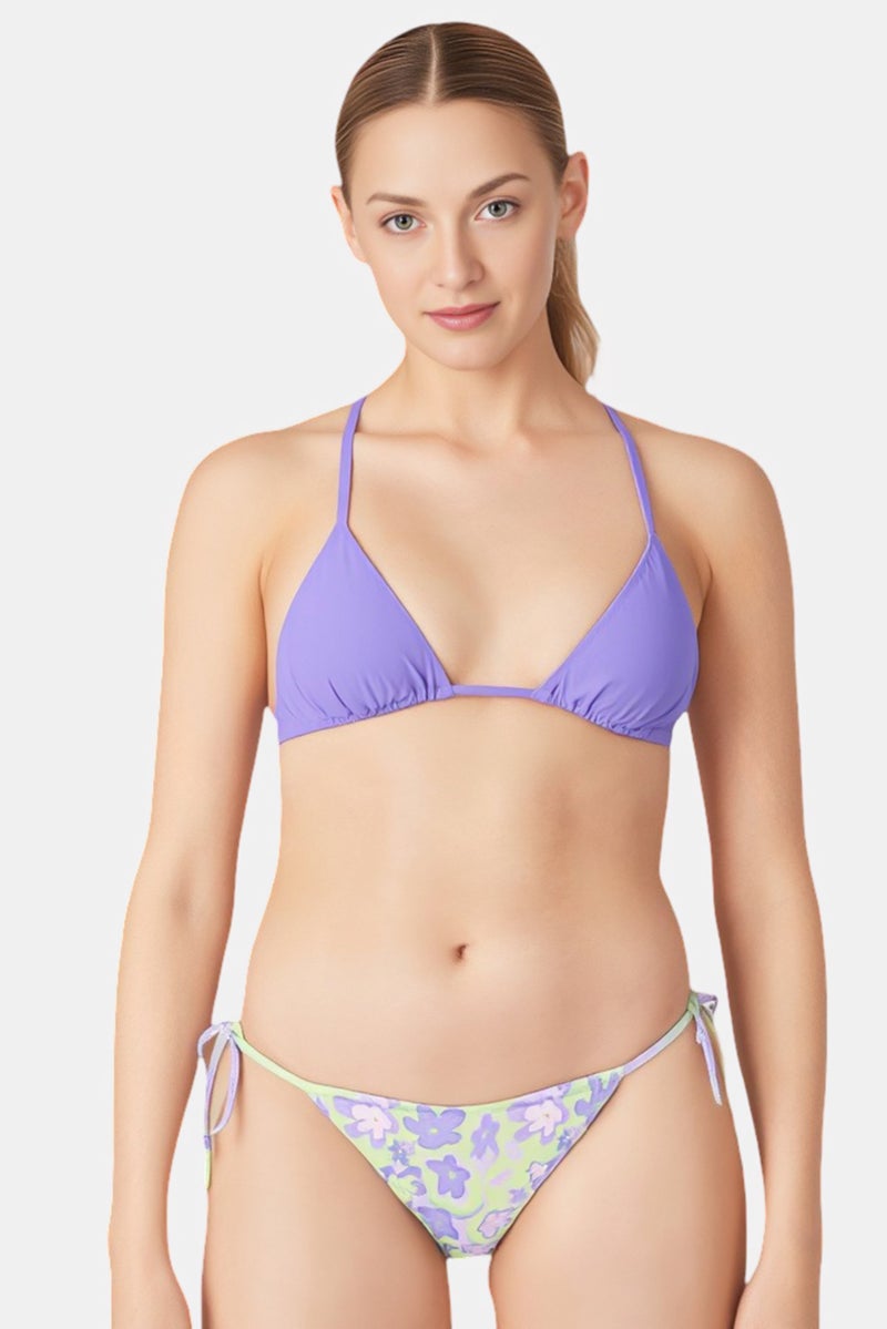 Bershka Women Floral Print Bikini Bottom, Multicolor - Image 1