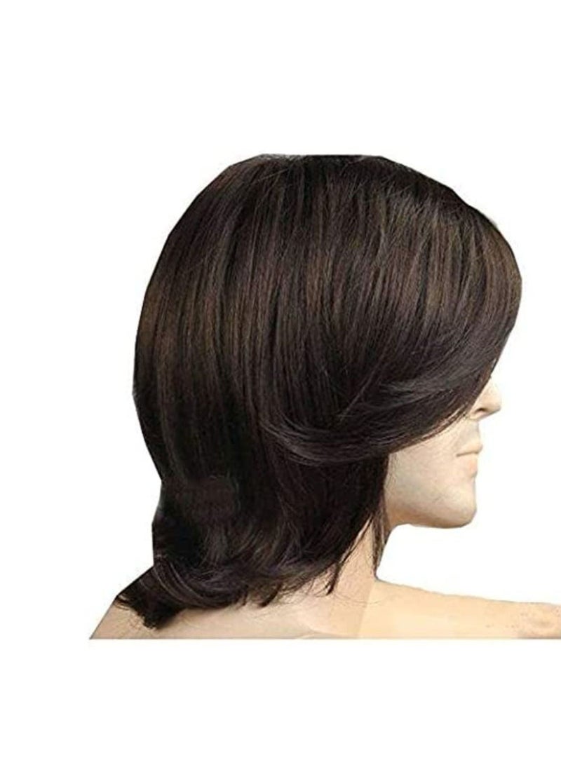 فايب باروكة شعر قصير بني لمظهر طبيعي - Image 4