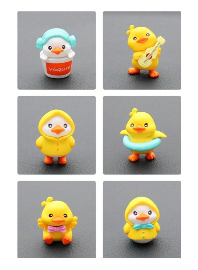 6 قطع من الديكورات الداخلية للسيارة على شكل بطات لطيفة - Image 5